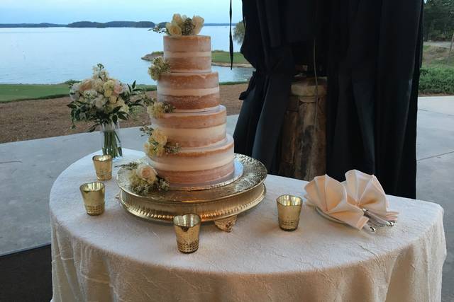 Naked wedding cake