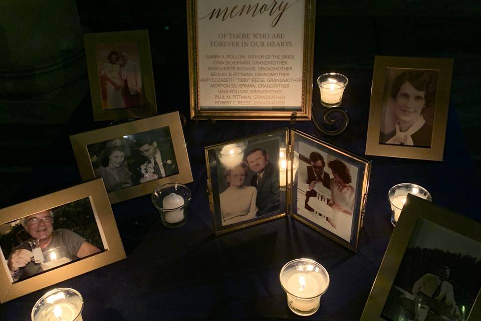 Lighted memory table