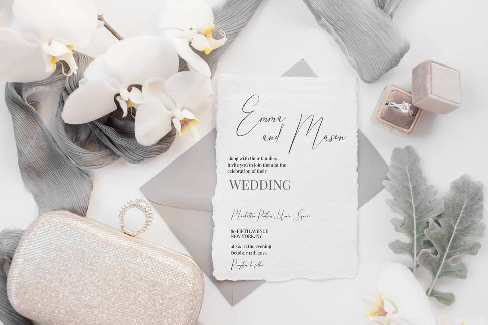 Elegant wedding invitation