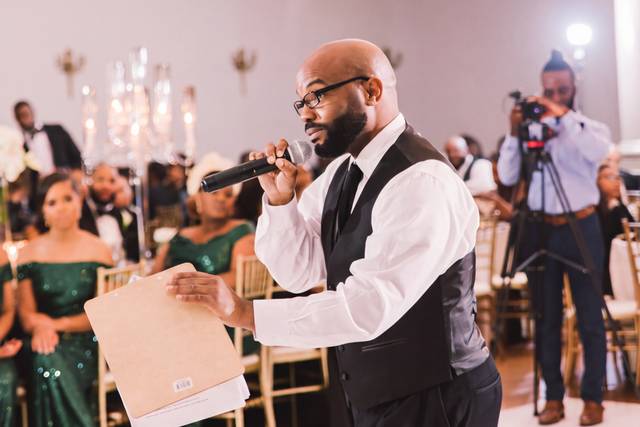 Host making announcements