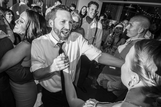 Guests dancing