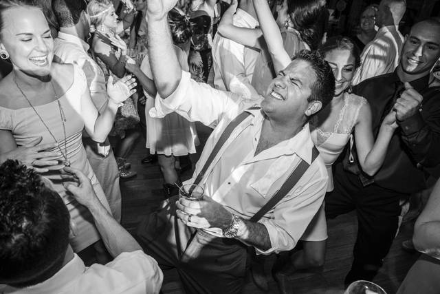 Guests dancing