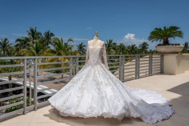Bridal gown shot