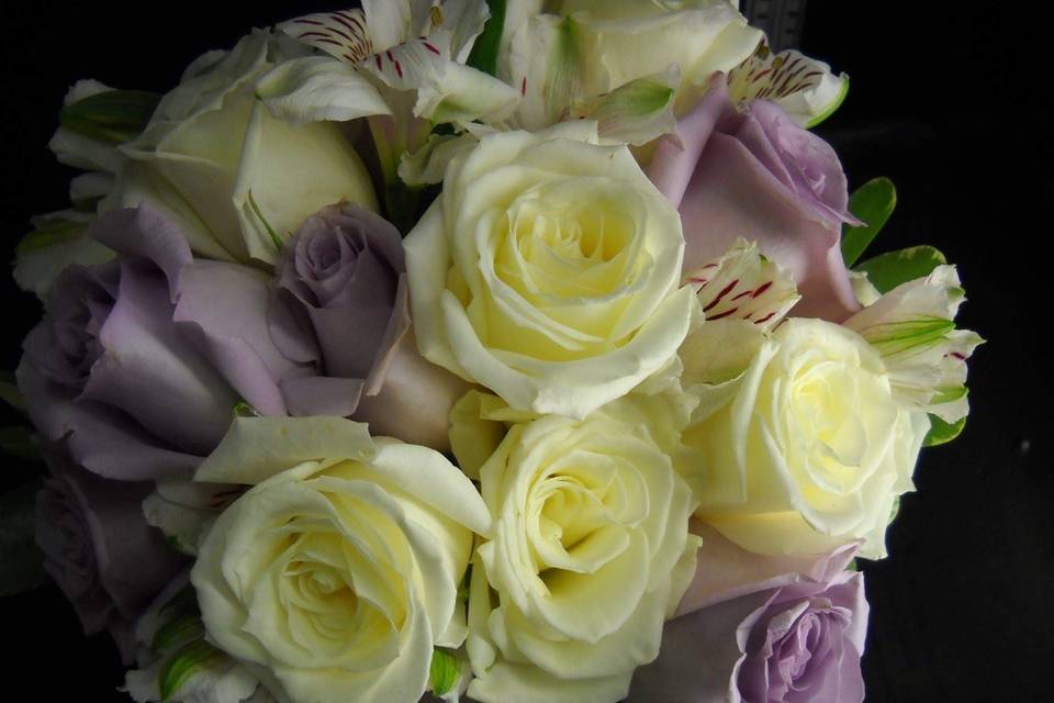 Lavender and White Roses.
