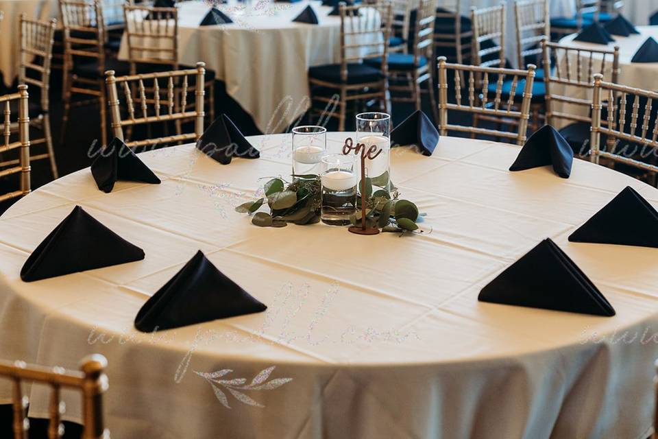 Ivory with Black tablescape