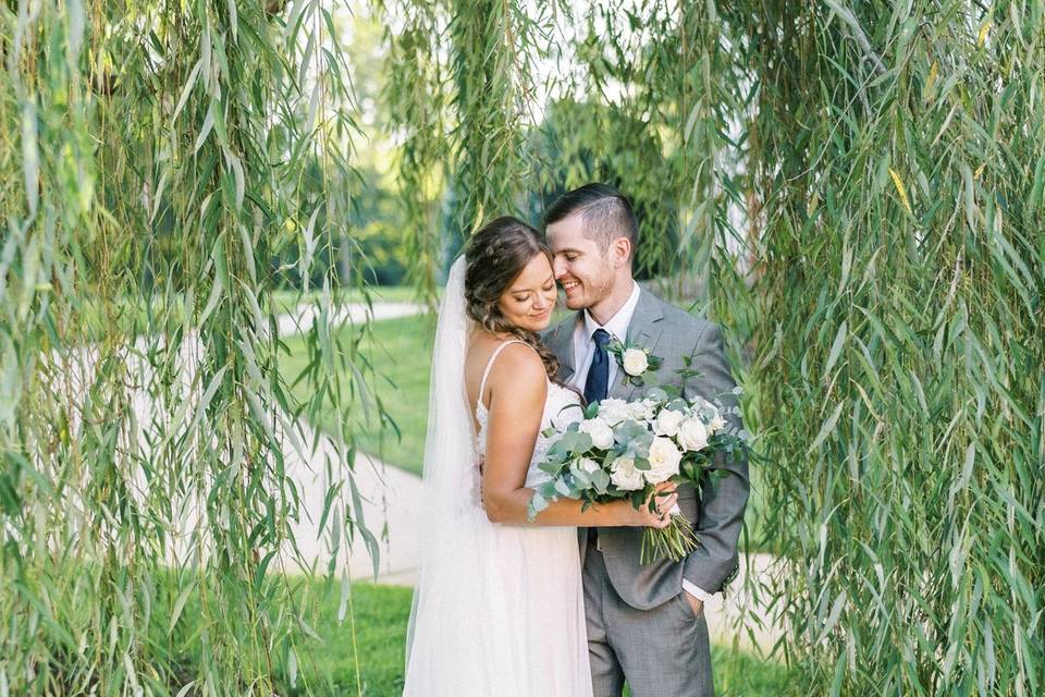 Couple by the willow