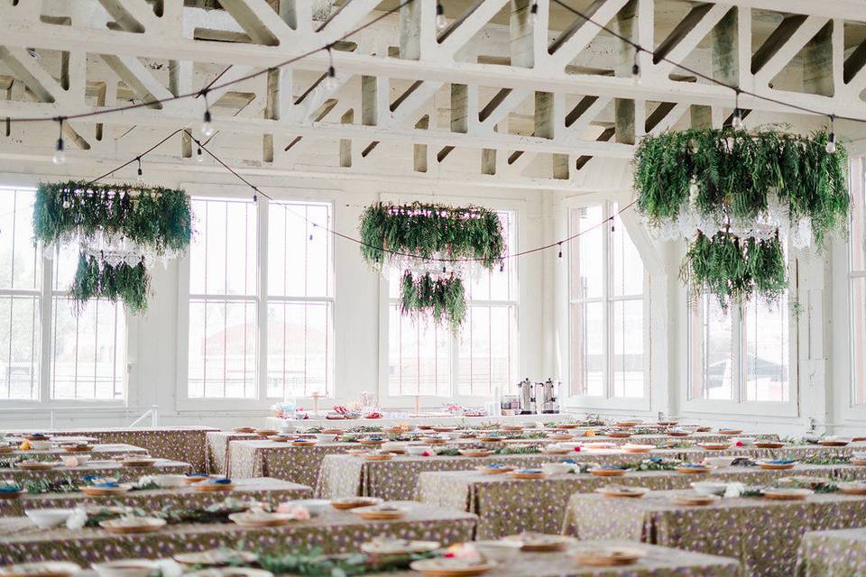 Unique Greens Wedding Chandeliers - Royal Bee Florals and Events