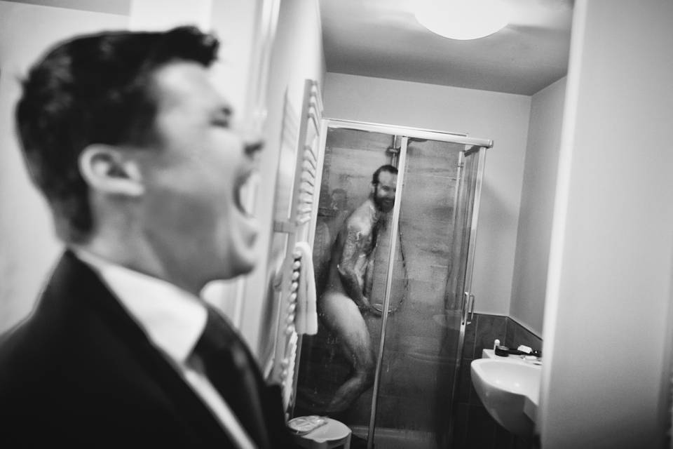 Groom in the shower