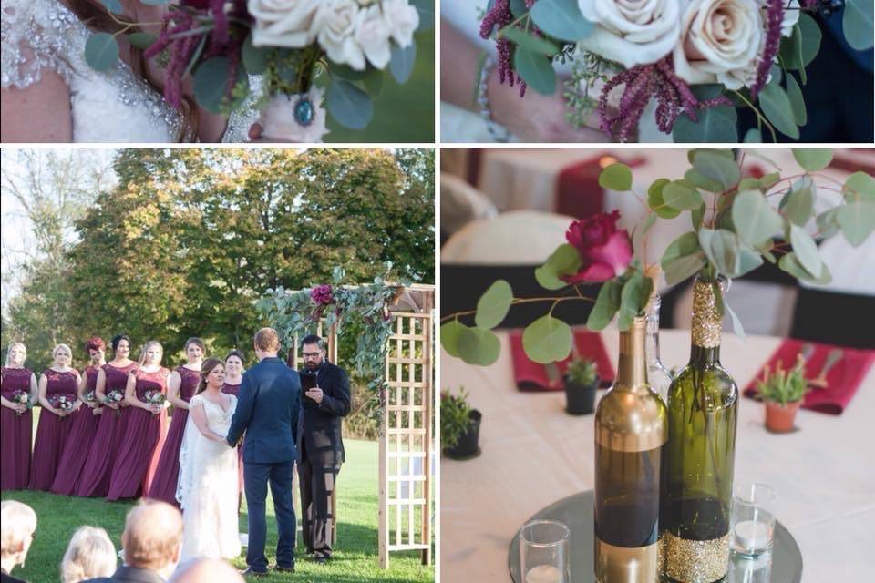 The wedding to the reception