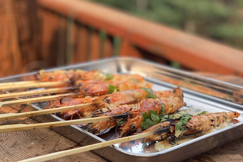 Shrimp skewers