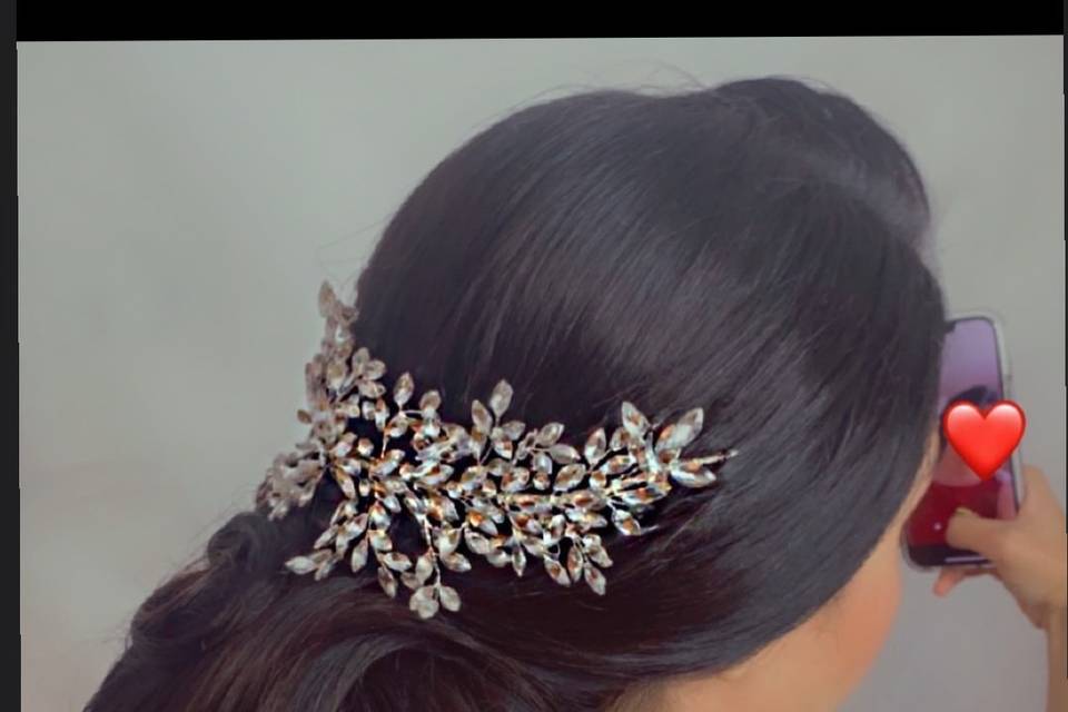 Bridal sleek Lowbun
