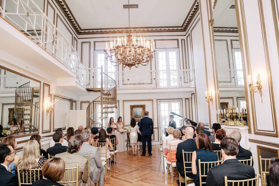 Ceremony taking place in the Grand Salon