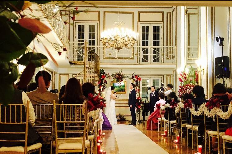 Grand Salon during a wedding ceremony