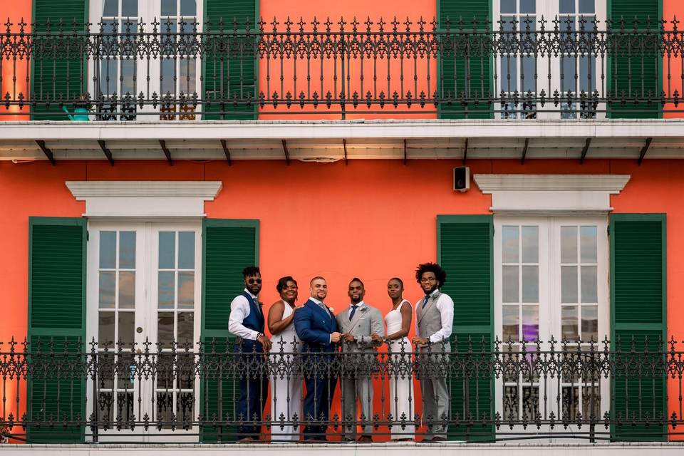 Main balcony at The Mansion