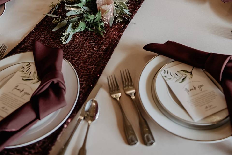 Burgundy Centerpiece