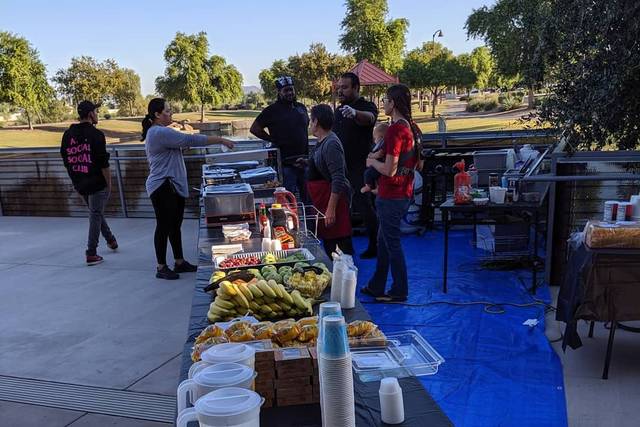 Outdoor buffet