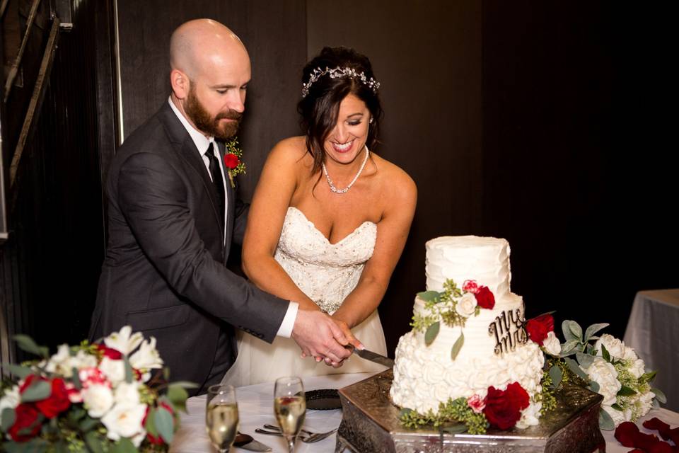 Cutting the cake