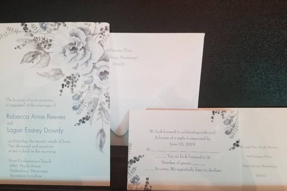 Custom wedding invitations