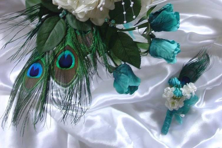 Custom Peacock bouquet