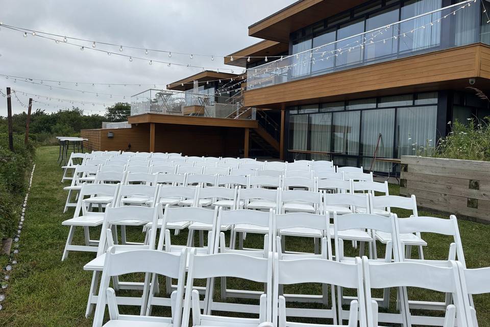 White Garden Padded Chairs