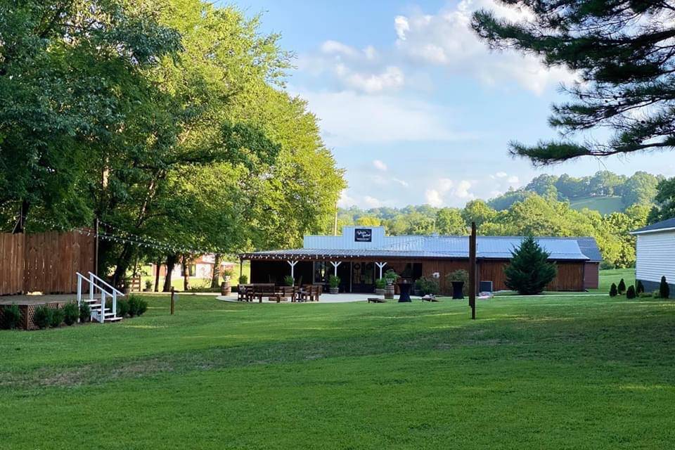 Outside venue and ceremony