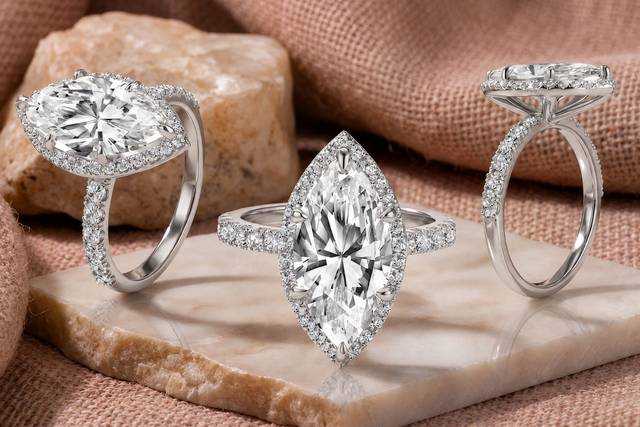 Lab Engagement Ring with Halo