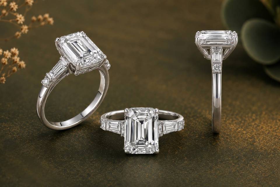 Emerald Cut Engagement Ring