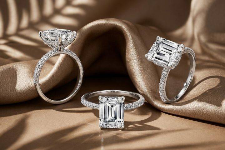 Hidden Halo Engagement Ring