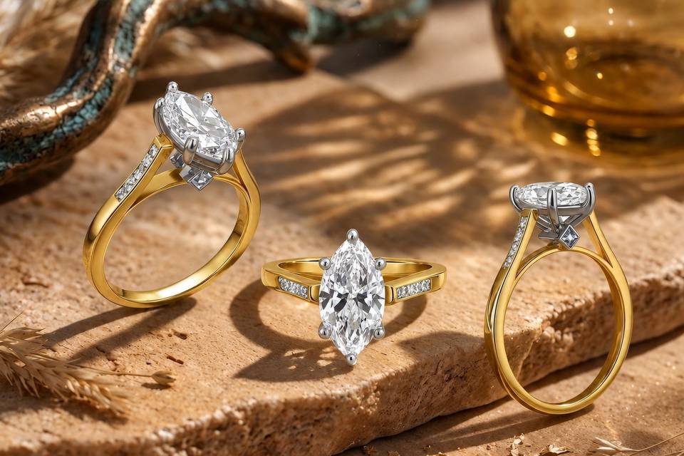 Two Tone LG Engagement Ring