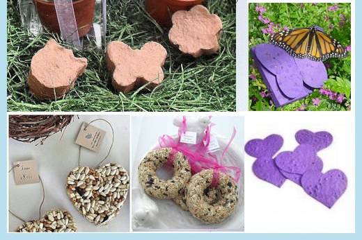 Blooming Flower Favors and Bird Seed Favors for Weddings