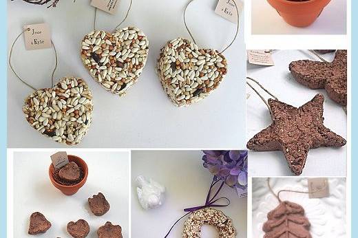 Earth friendly wedding favors inspired by nature.