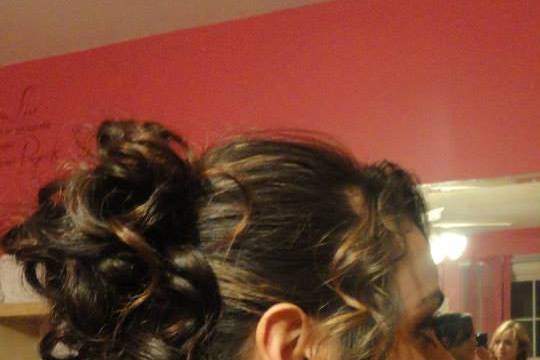 Curly updo