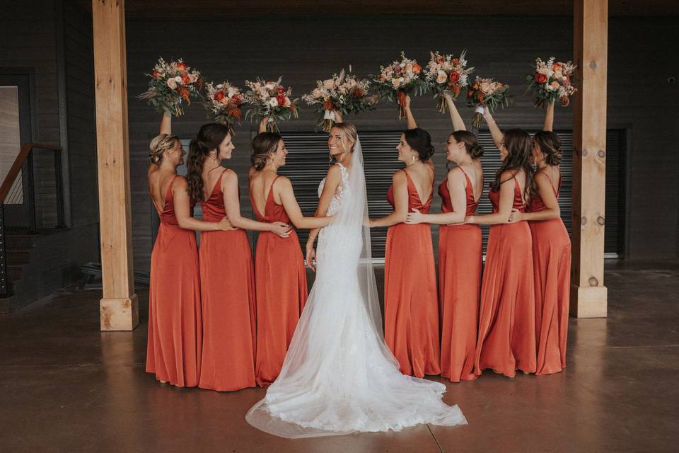 Bride with Bridesmaids