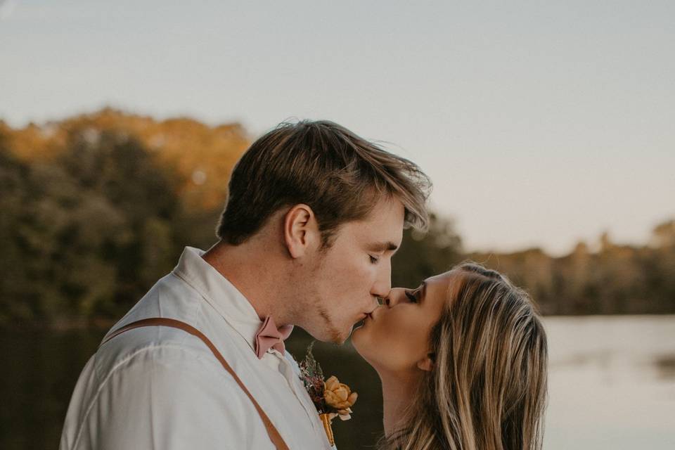 Bride & Groom Kissing