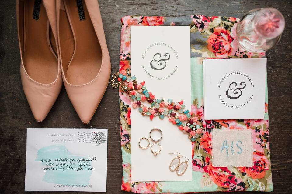 Shoes and wedding invite | Alison Dunn Photography