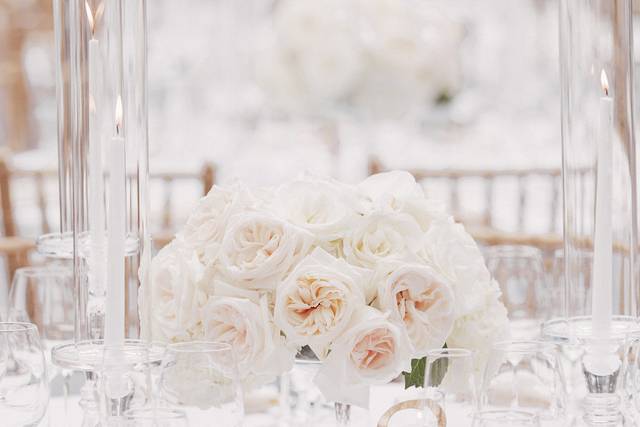All White Glam Reception