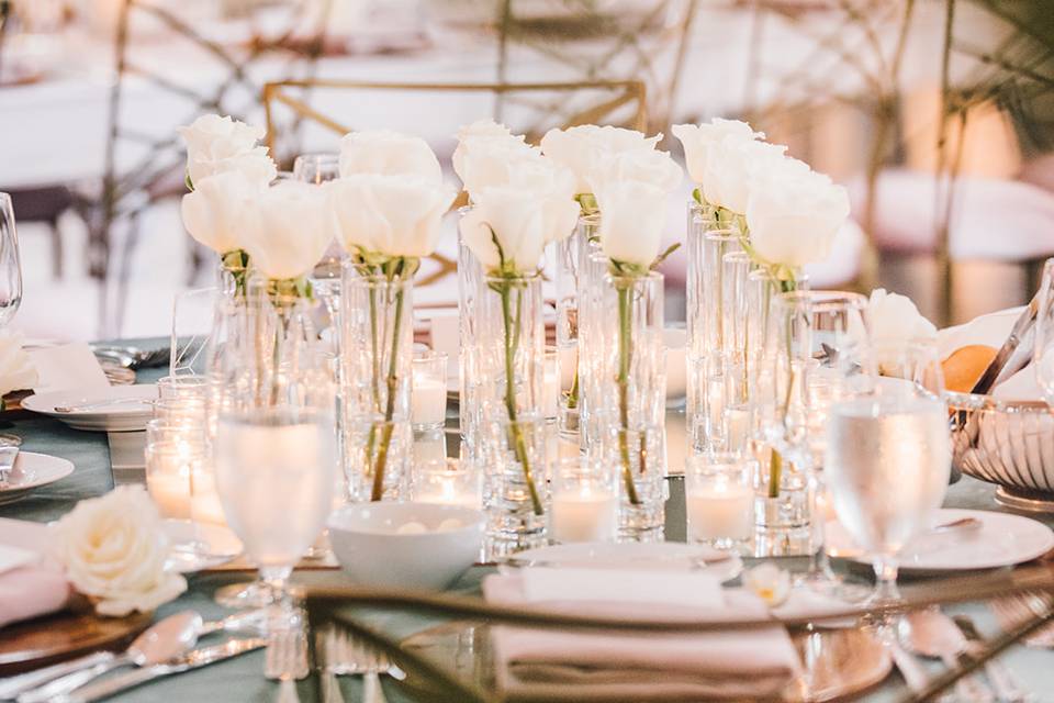 Single Rose Centerpieces
