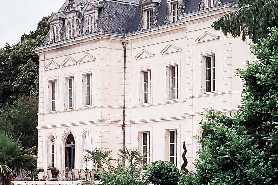 View from garden to terrace