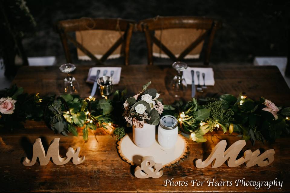 Rustic Sweetheart Table