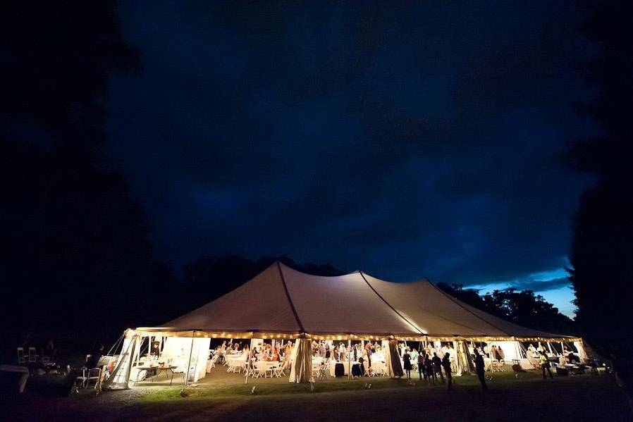 Tent wedding reception