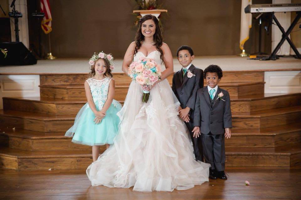 Bride and family