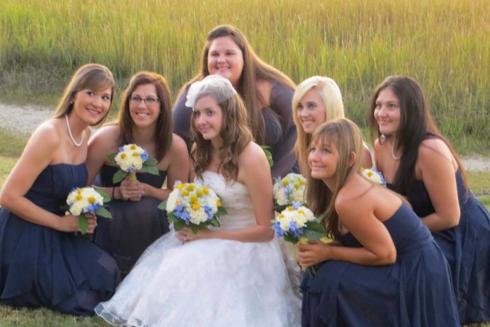 Bride with her Maids