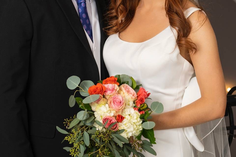 Bride and groom, the chateaux