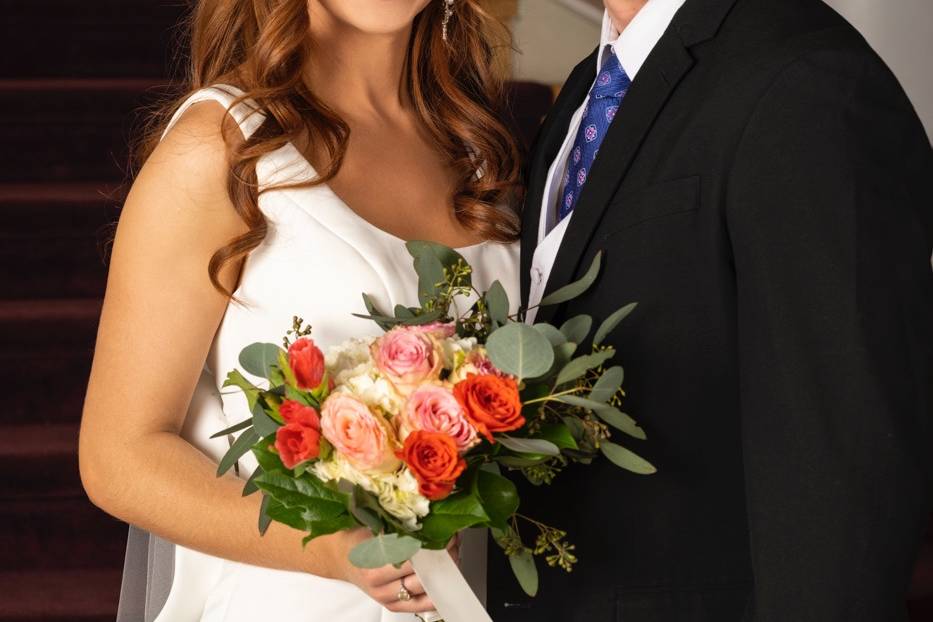 Bride and groom, the chateaux