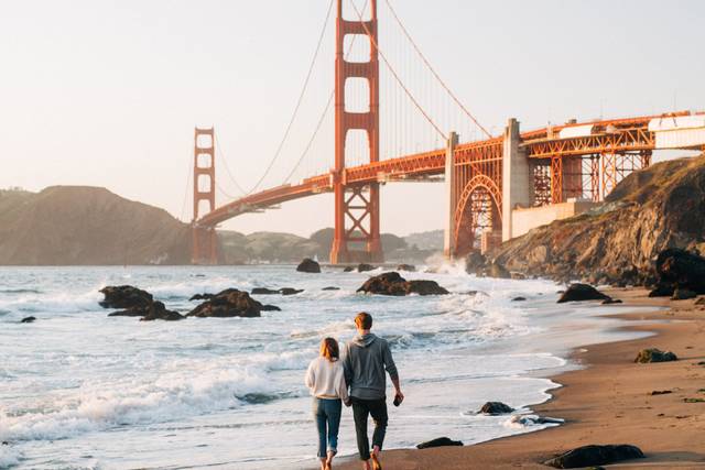 J&I Baker Beach Engagement