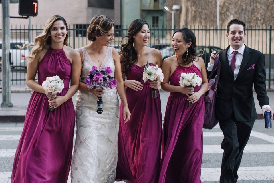 Beautiful bridal party