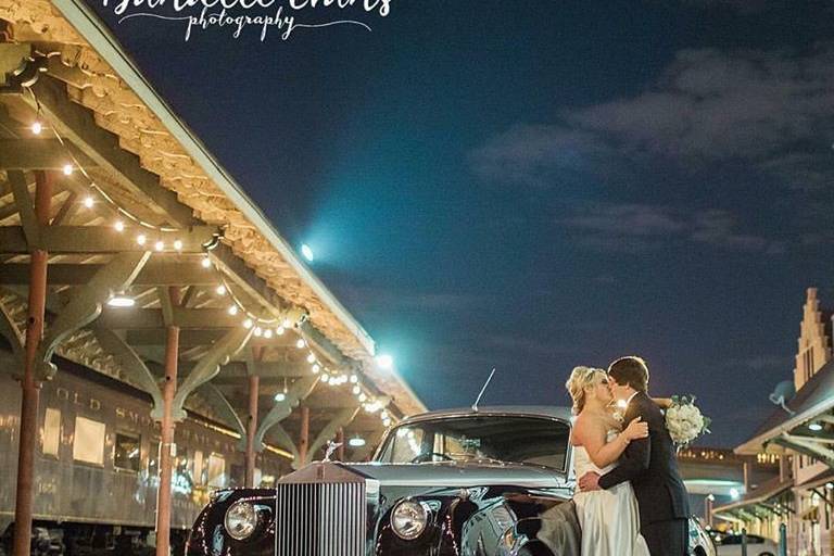 Vintage wedding car