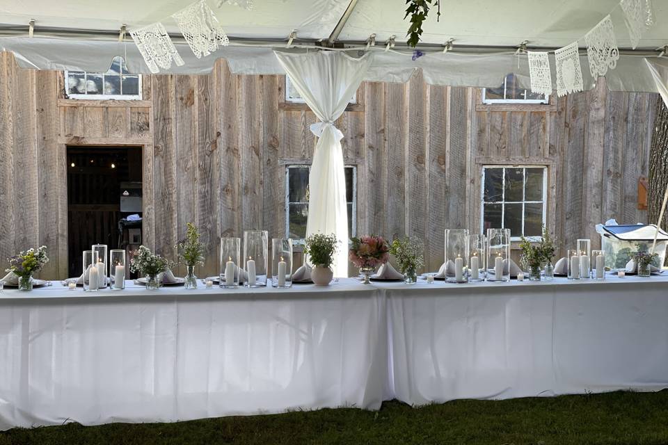 Farm Wedding - Tent reception