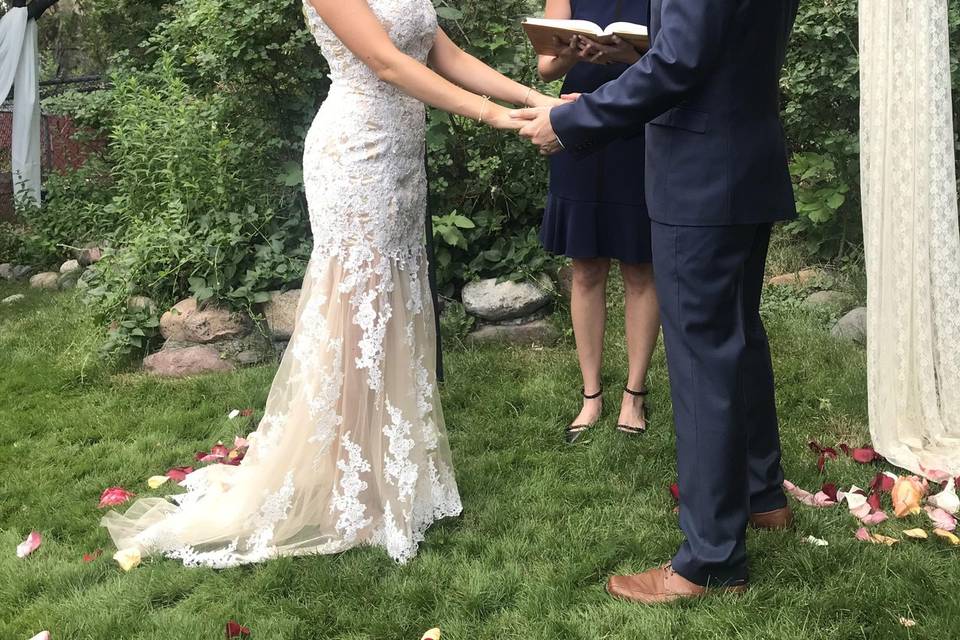 Mindy's first wedding