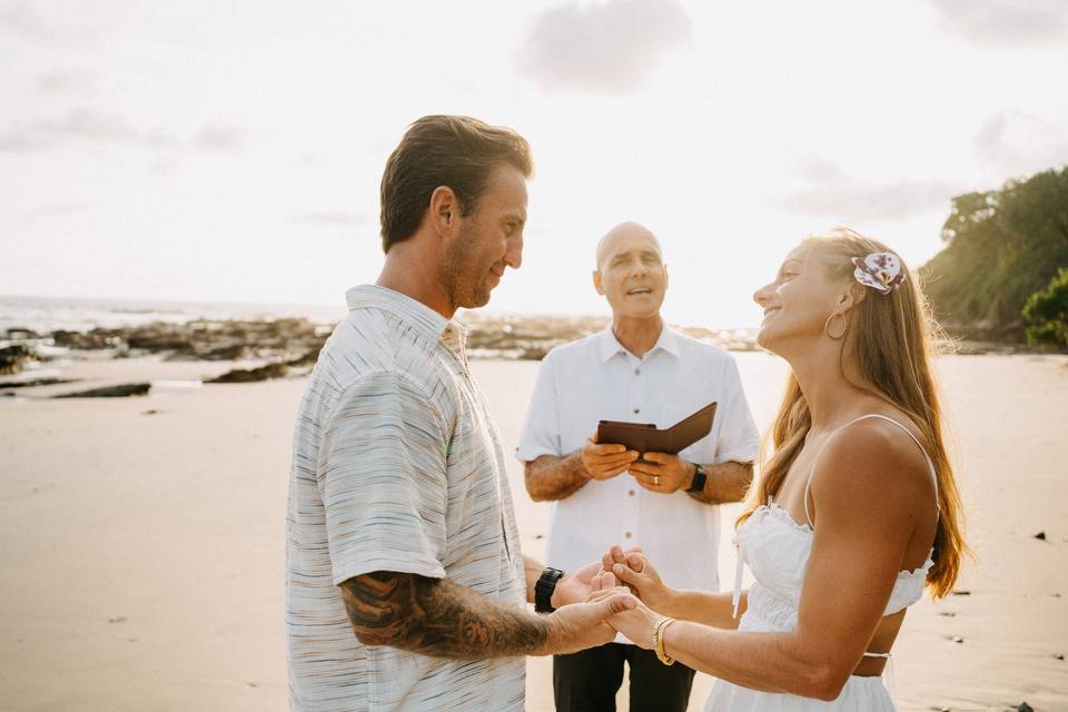 Beach ceremony nosara